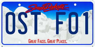 SD license plate 0STF01