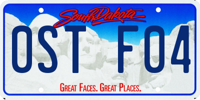 SD license plate 0STF04