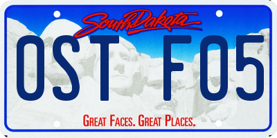 SD license plate 0STF05