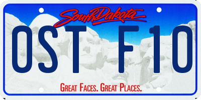 SD license plate 0STF10