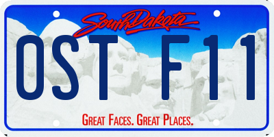 SD license plate 0STF11