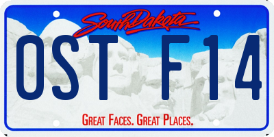 SD license plate 0STF14
