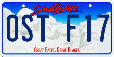 SD license plate 0STF17