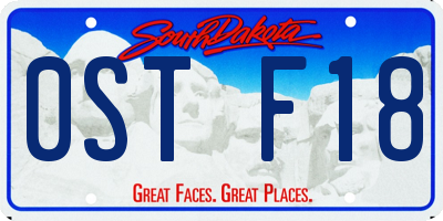 SD license plate 0STF18