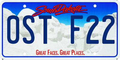 SD license plate 0STF22