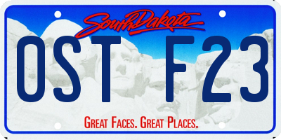 SD license plate 0STF23