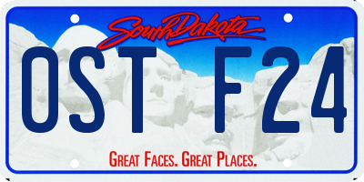 SD license plate 0STF24