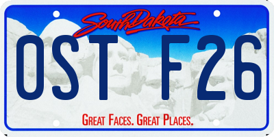 SD license plate 0STF26