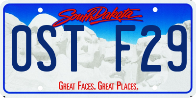 SD license plate 0STF29