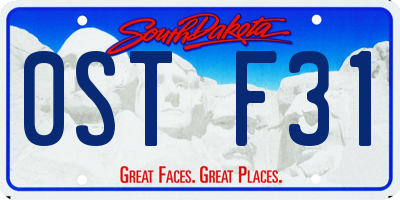 SD license plate 0STF31