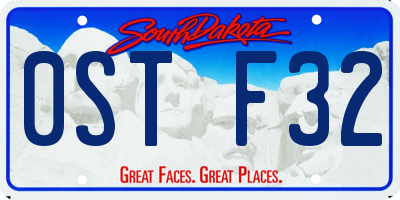 SD license plate 0STF32