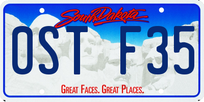 SD license plate 0STF35