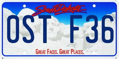 SD license plate 0STF36