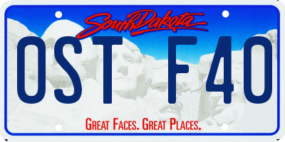 SD license plate 0STF40