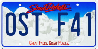 SD license plate 0STF41