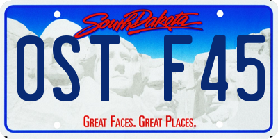 SD license plate 0STF45