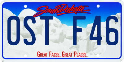 SD license plate 0STF46