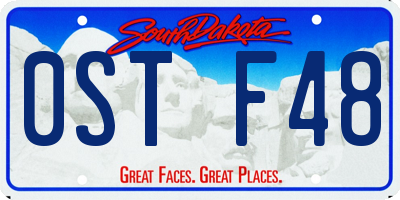 SD license plate 0STF48