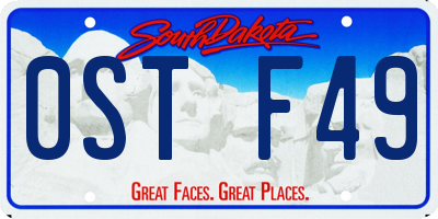 SD license plate 0STF49
