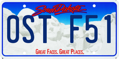 SD license plate 0STF51