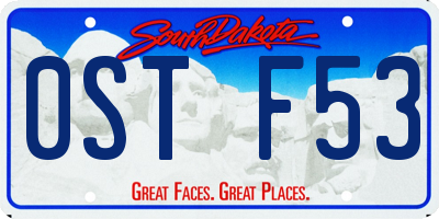 SD license plate 0STF53