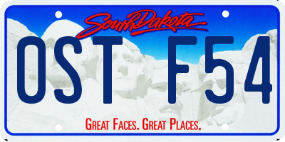 SD license plate 0STF54