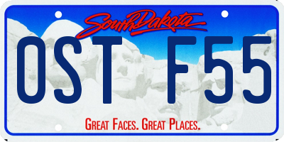 SD license plate 0STF55