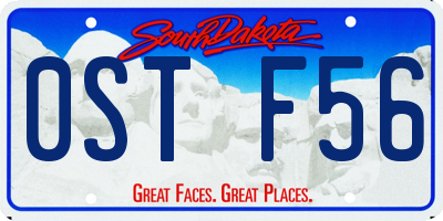 SD license plate 0STF56