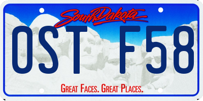SD license plate 0STF58