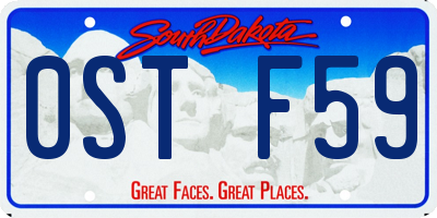 SD license plate 0STF59