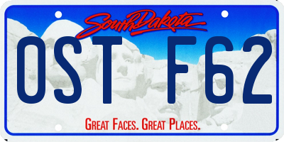 SD license plate 0STF62