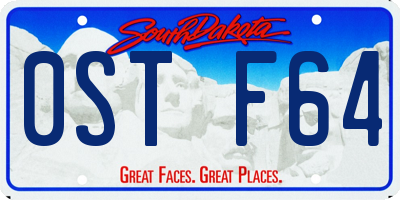 SD license plate 0STF64