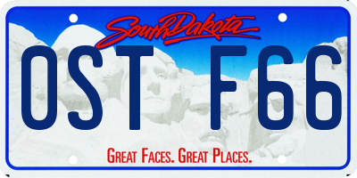 SD license plate 0STF66