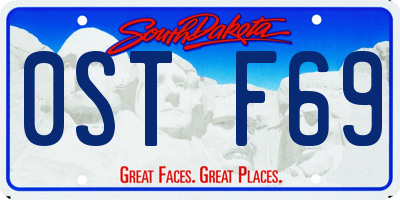 SD license plate 0STF69