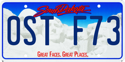 SD license plate 0STF73