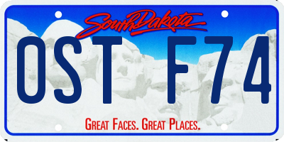 SD license plate 0STF74