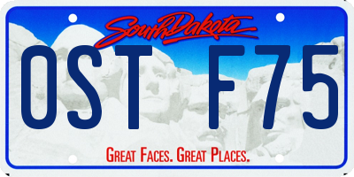SD license plate 0STF75