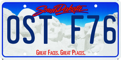 SD license plate 0STF76