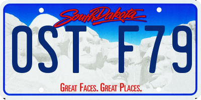 SD license plate 0STF79