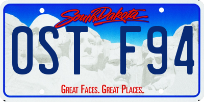 SD license plate 0STF94