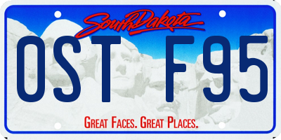 SD license plate 0STF95