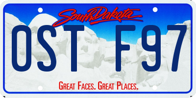 SD license plate 0STF97