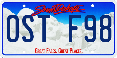 SD license plate 0STF98