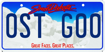 SD license plate 0STG00
