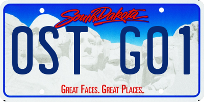 SD license plate 0STG01