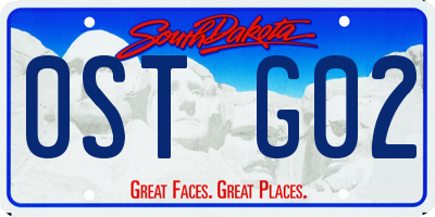 SD license plate 0STG02