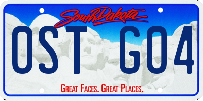 SD license plate 0STG04