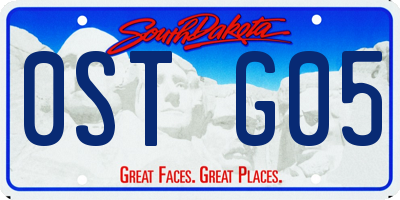 SD license plate 0STG05