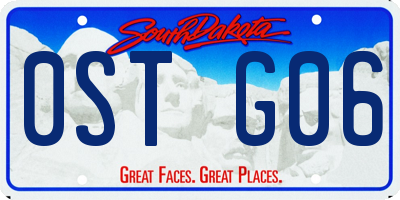 SD license plate 0STG06