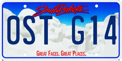SD license plate 0STG14